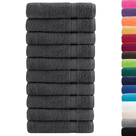 vidaXL Premium Shower Towels SOLUND 10 pcs Anthracite 70x140cm 600 gsm