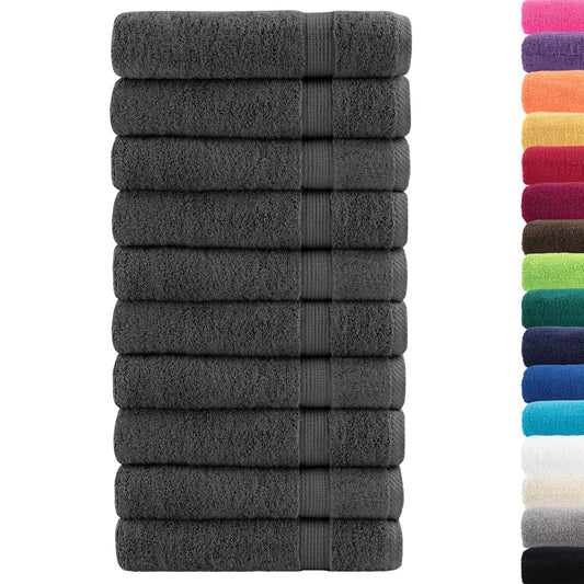vidaXL Premium Bath Towels SOLUND 10 pcs Anthracite 100x150 cm 600 gsm
