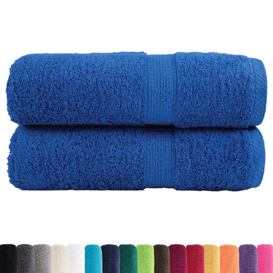 vidaXL Premium Wash Towels "SOLUND" 2 pcs Blue 30x30 cm 600 gsm