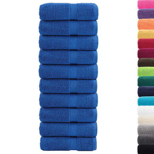 vidaXL Premium Wash Towels "SOLUND" 10 pcs Blue 30x30 cm 600 gsm