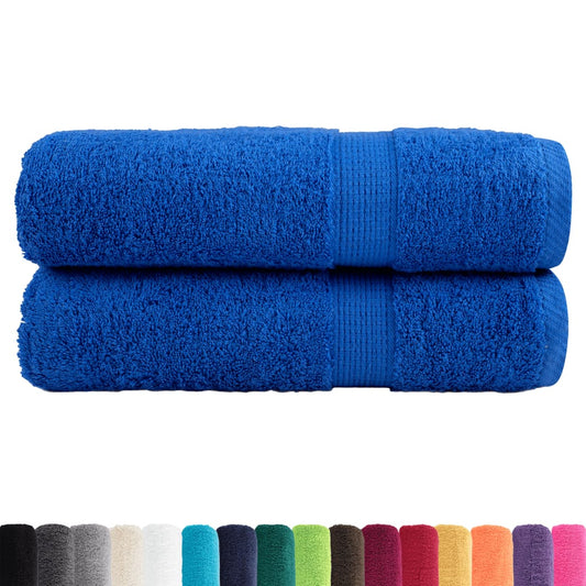 vidaXL Premium Shower Towels "SOLUND" 2 pcs Blue 70x140 cm 600 gsm
