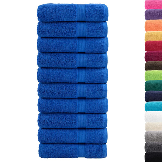 vidaXL Premium Bath Towels "SOLUND" 10 pcs Blue 100x150 cm 600 gsm