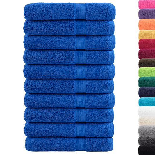 vidaXL Premium Towels "SOLUND" 10 pcs Blue 100x200 cm 600 gsm