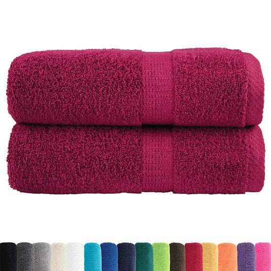 vidaXL Premium Wash Towels "SOLUND" 2 pcs Bordeaux 30x30 cm 600 gsm
