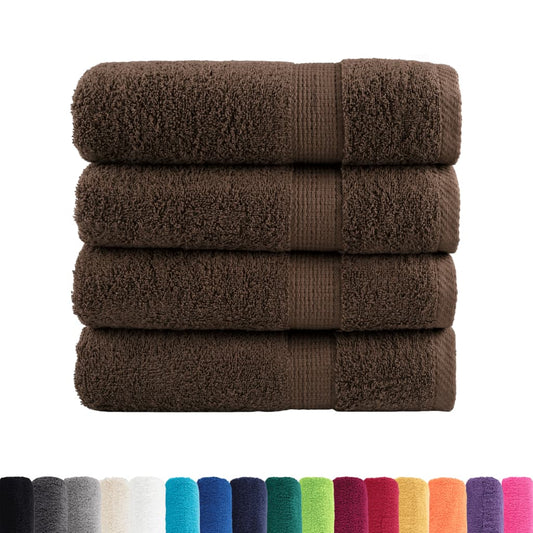 vidaXL Premium Bath Towels SOLUND 4pcs Brown 100x150cm 600gsm