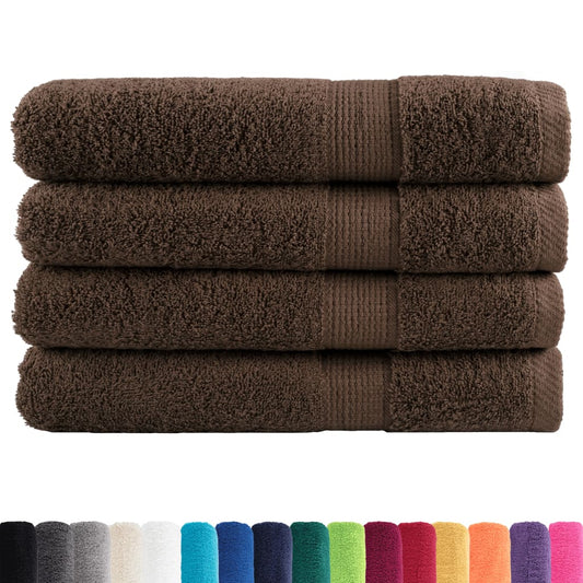 vidaXL Premium Sauna Towels "SOLUND" 4 pcs Brown 80x200 cm 600 gsm