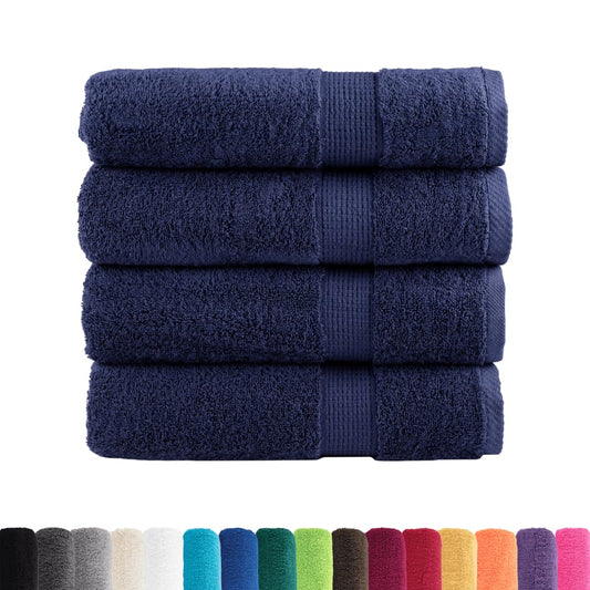 vidaXL Premium Shower Towels SOLUND 4pcs Navy Blue 70x140cm 600gsm