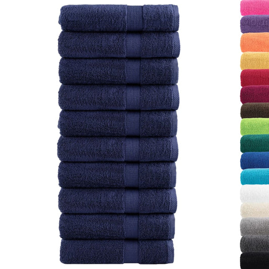 vidaXL Premium Shower Towels SOLUND 10 pcs Navy Blue 70x140 cm 600 gsm