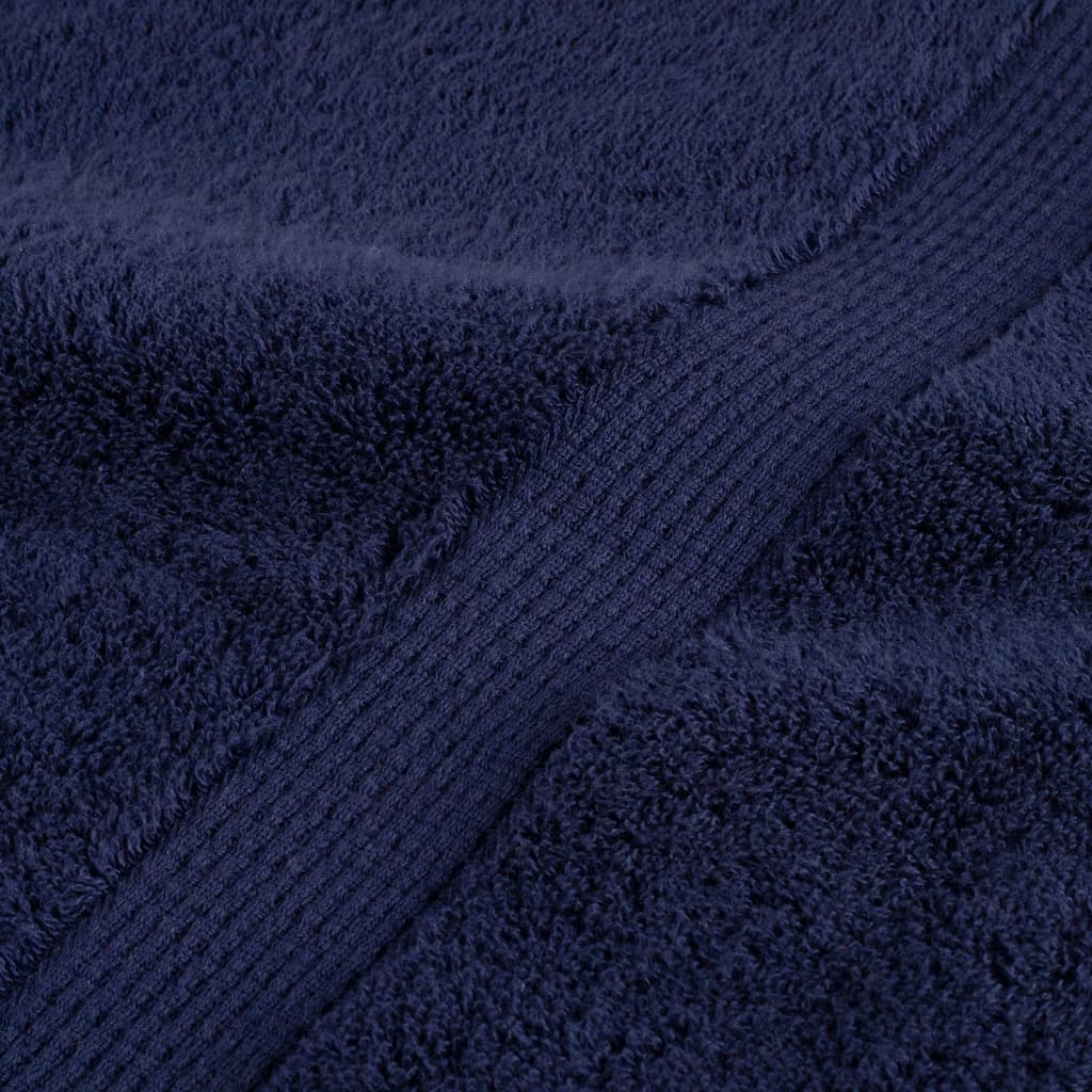 vidaXL Premium Towels "SOLUND" 2 pcs Navy Blue 100x200 cm 600 gsm