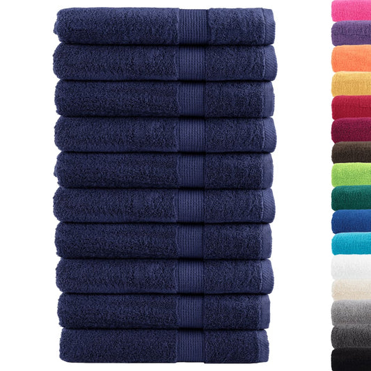 vidaXL Premium Towels "SOLUND" 10 pcs Navy Blue 100x200 cm 600 gsm