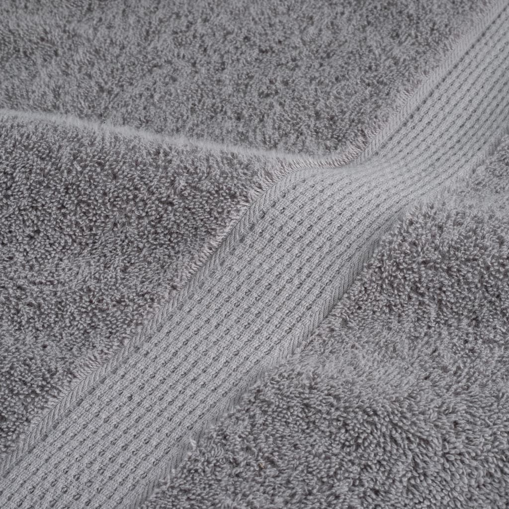 vidaXL Premium Sauna Towels "SOLUND" 10 pcs Grey 80x200 cm 600 gsm