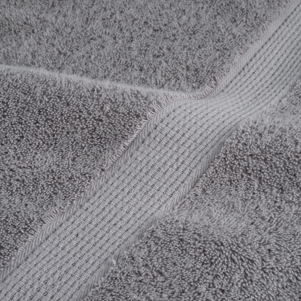 vidaXL Premium Towels "SOLUND" 2 pcs Grey 100x200 cm 600 gsm