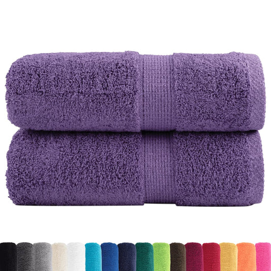 vidaXL Premium Wash Towels SOLUND 2 pcs Purple 30x30 cm 600 gsm