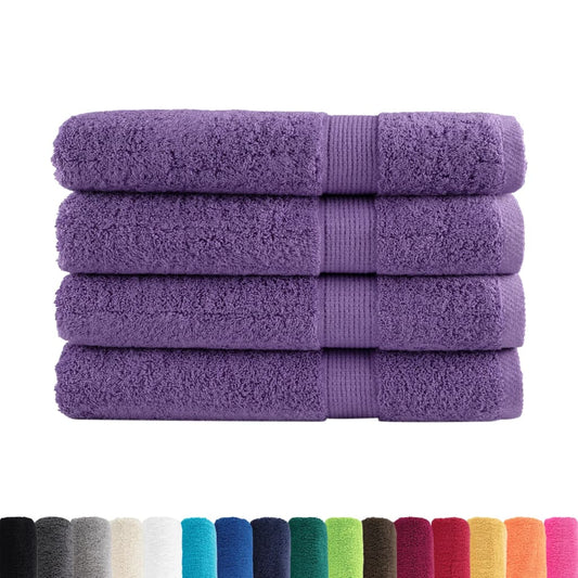 vidaXL Premium Sauna Towels SOLUND 4 pcs Purple 80x200 cm 600 gsm