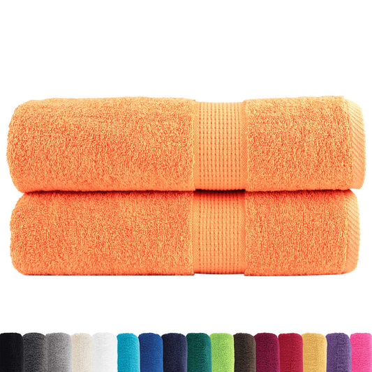 vidaXL Premium Shower Towels SOLUND 2 pcs Orange 70x140 cm 600 gsm