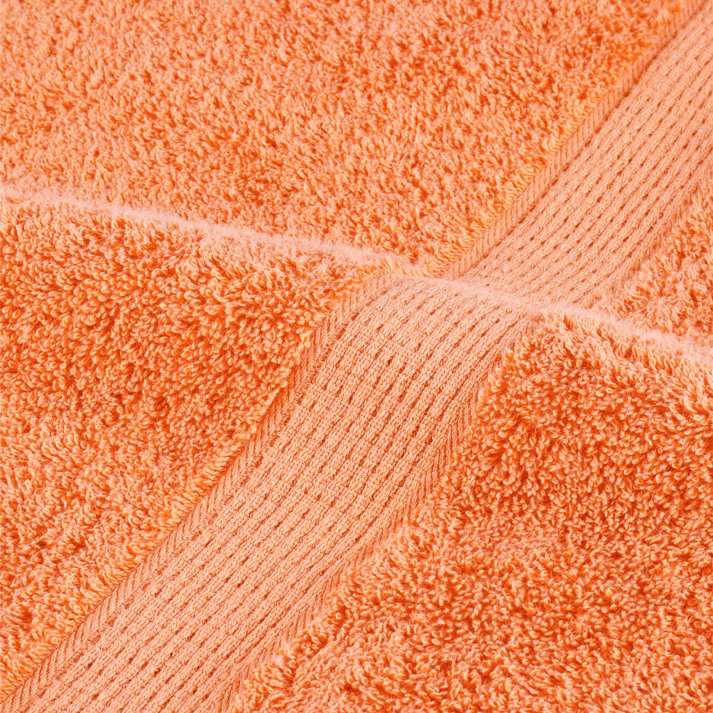 vidaXL Premium Bath Towels "SOLUND" 10 pcs Orange 100x150 cm 600 gsm