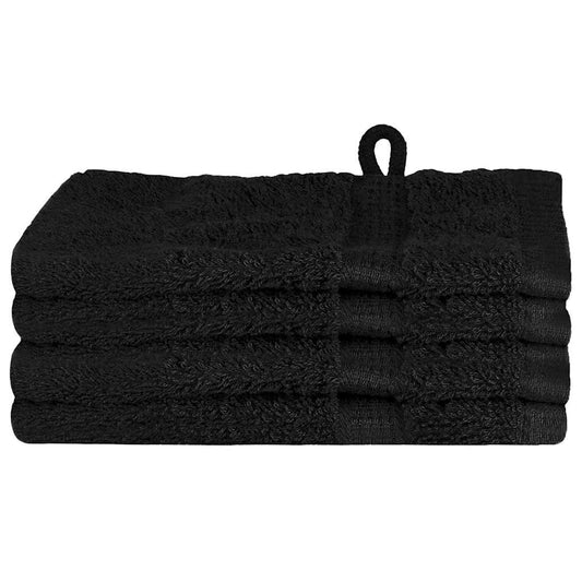 vidaXL Guest Towel SOLUND 4 pcs Black 15 x 21 cm 550 gsm