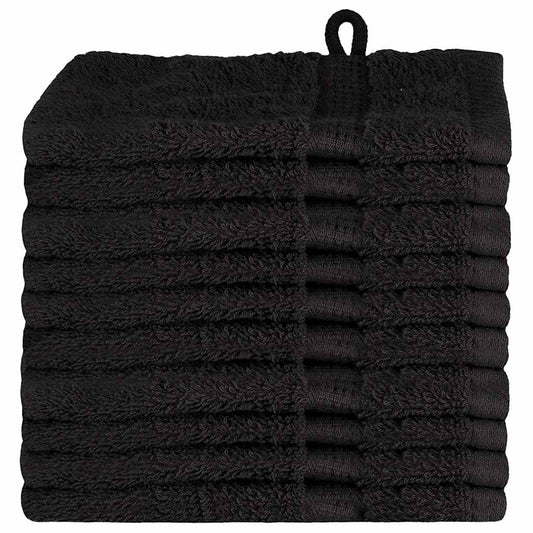 vidaXL Guest Towel SOLUND 10 pcs Black 15 x 21 cm 550 gsm