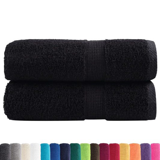vidaXL Premium Wash Towels SOLUND 2 pcs Black 30x30 cm 600 gsm