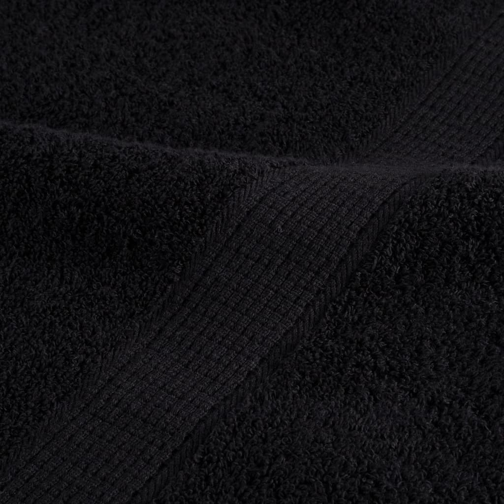 vidaXL Premium Guest Towels SOLUND 10 pcs Black 30x50 cm 600 gsm