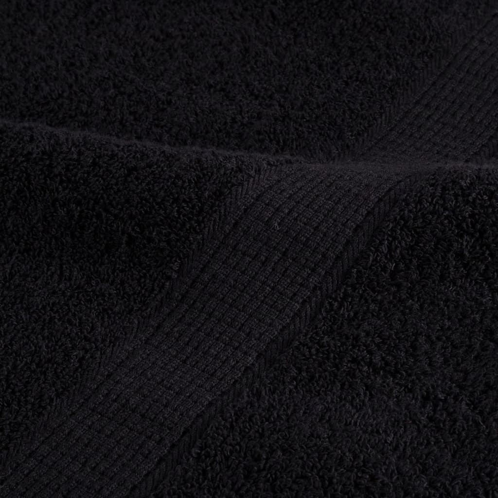 vidaXL Premium Bath Towels "SOLUND" 4 pcs Black 100x150 cm 600 gsm