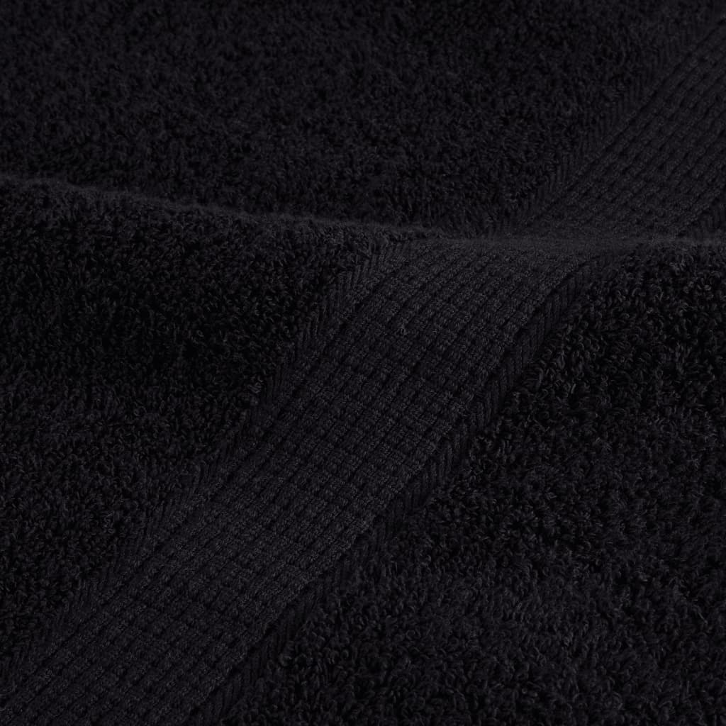 vidaXL Premium Sauna Towels SOLUND 10 pcs Black 80x200 cm 600 gsm