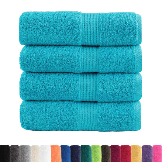 vidaXL Premium Guest Towels SOLUND 4 pcs Turquoise 30x50 cm 600 gsm