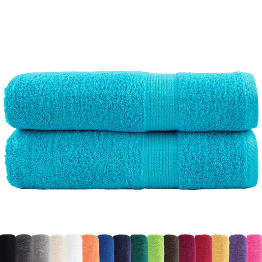 vidaXL Premium Shower Towels SOLUND 2 pcs Turquoise 70x140 cm 600 gsm
