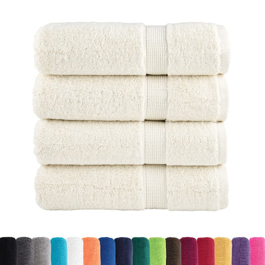 vidaXL Premium Shower Towels SOLUND 4 pcs Cream 70x140 cm 600 gsm