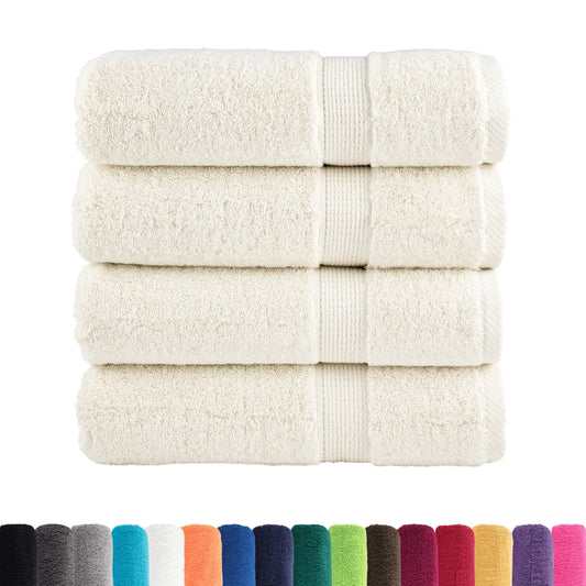 vidaXL Premium Bath Towels "SOLUND" 4 pcs Cream 100x150 cm 600 gsm