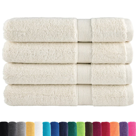vidaXL Premium Sauna Towels SOLUND 4 pcs Cream 80x200 cm 600 gsm