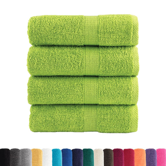 vidaXL Premium Wash Towels SOLUND 4 pcs Apple Green 30x30 cm 600 gsm