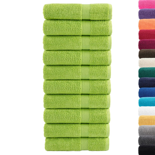 vidaXL Premium Shower Towels SOLUND 10 pcs Apple Green 70x140cm 600gsm
