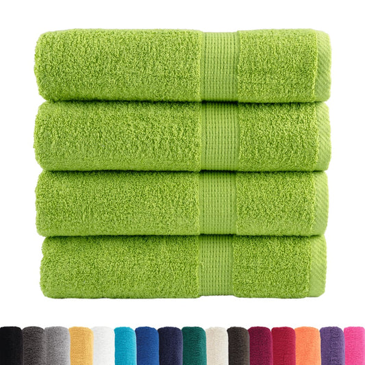 vidaXL Premium Bath Towels SOLUND 4 pcs Apple Green 100x150 cm 600 gsm