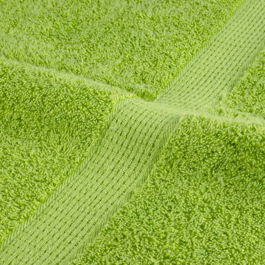 vidaXL Premium Bath Towels SOLUND 10 pcs Apple Green 100x150cm 600 gsm
