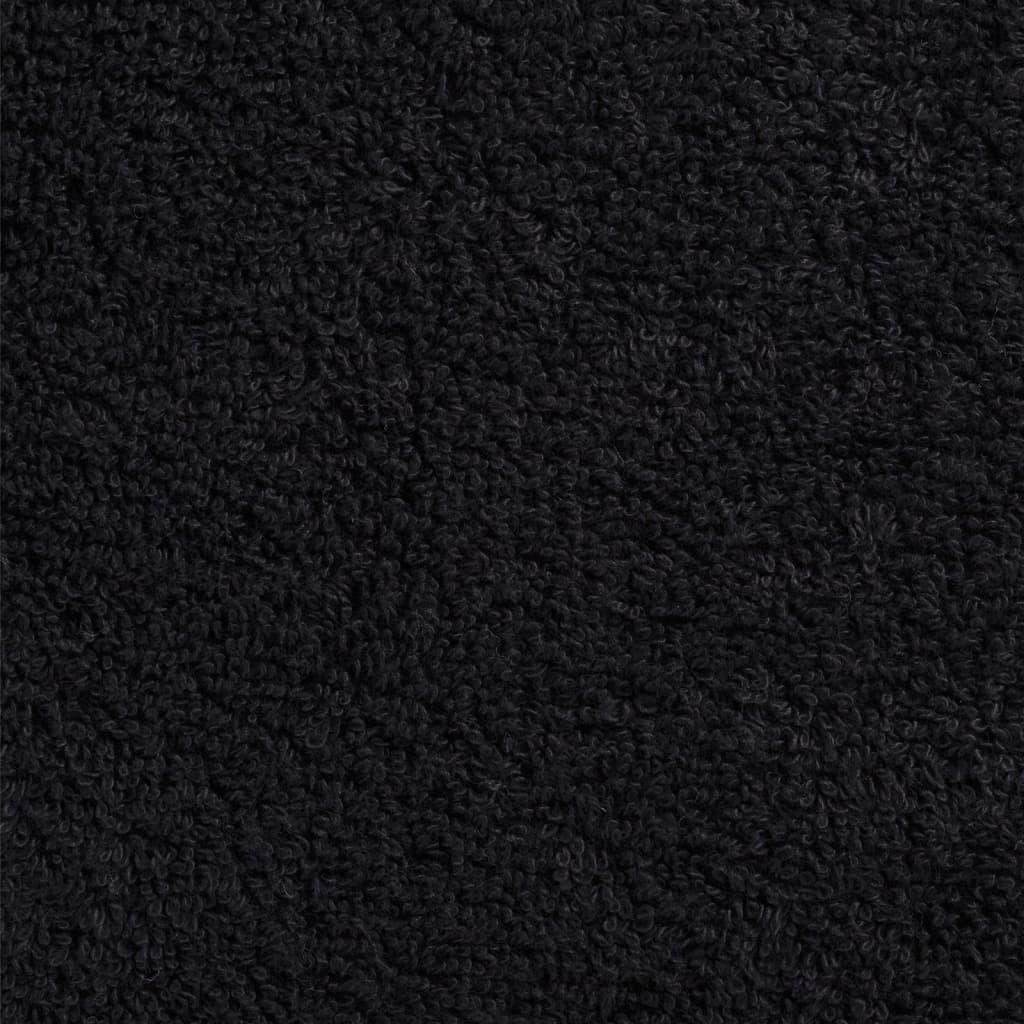 vidaXL 12 Piece Premium Towel Set SOLUND Black 600 gsm