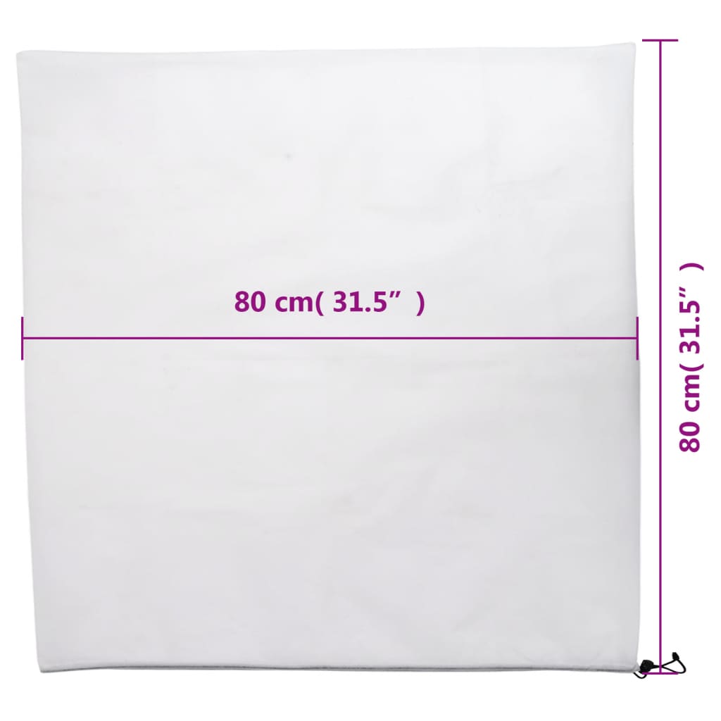 vidaXL Plant Fleece Covers with Drawstring 4 pcs 70 g/m² 0,8x0,8 m