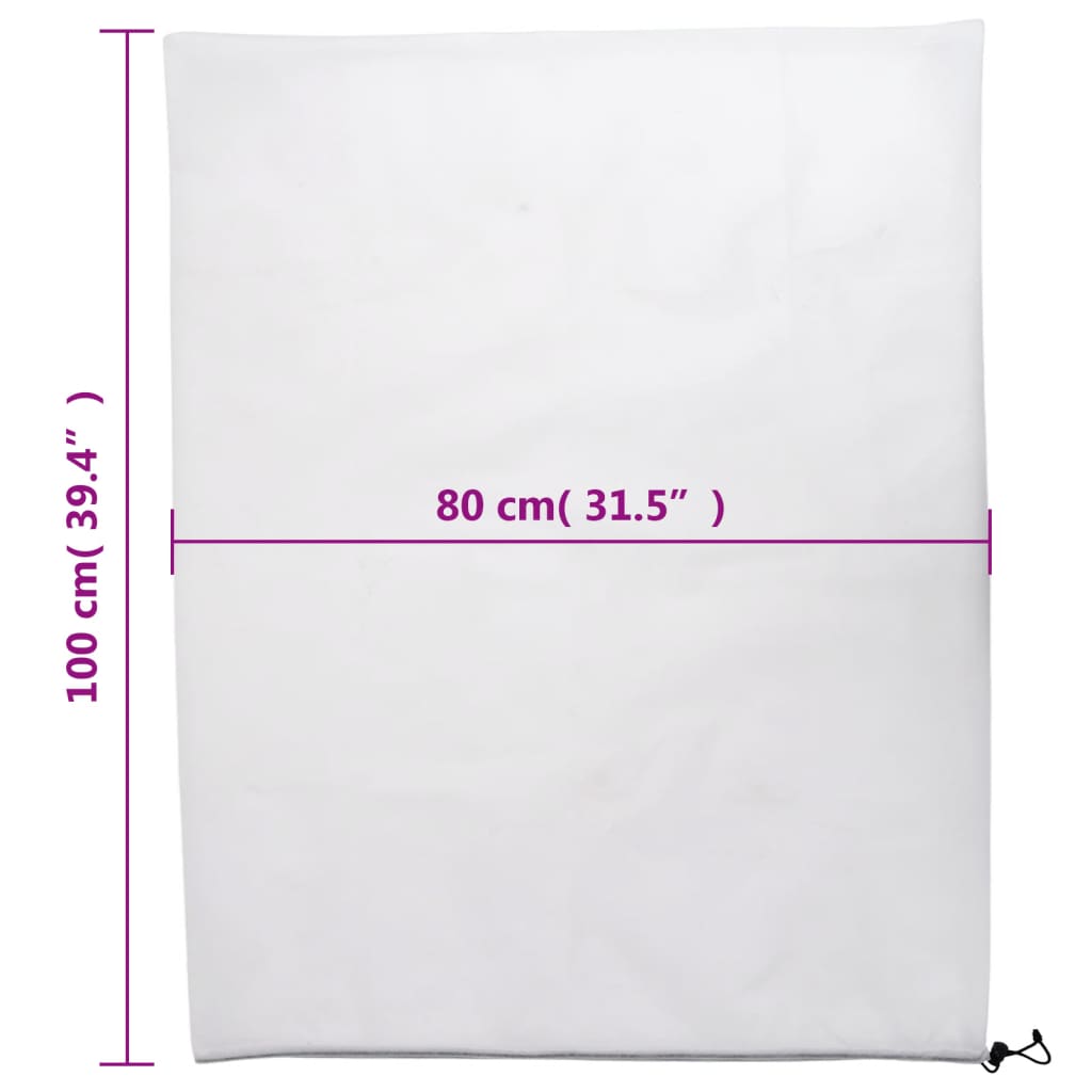 vidaXL Plant Fleece Covers with Drawstring 4 pcs 70 g/m² 0,8x1 m
