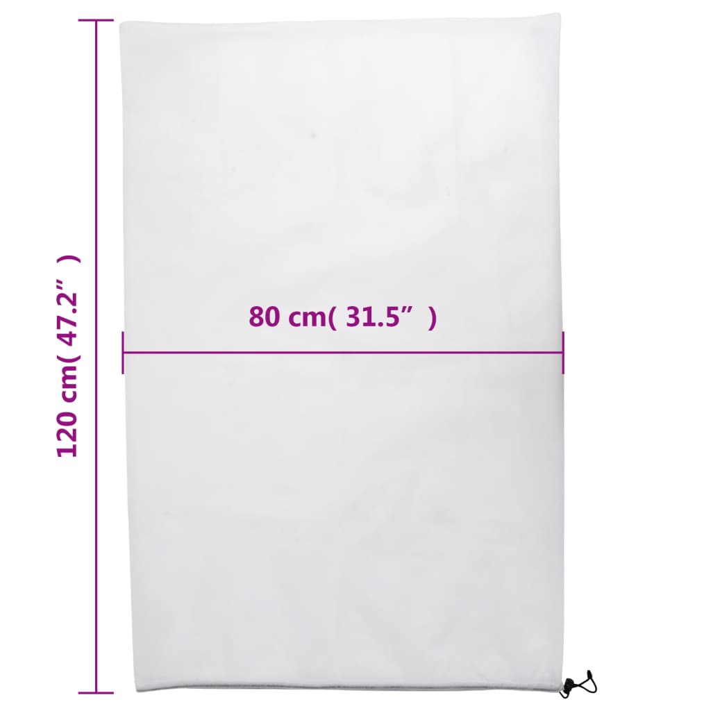 vidaXL Plant Fleece Covers with Drawstring 4 pcs 70 g/m² 0.8x1.2 m