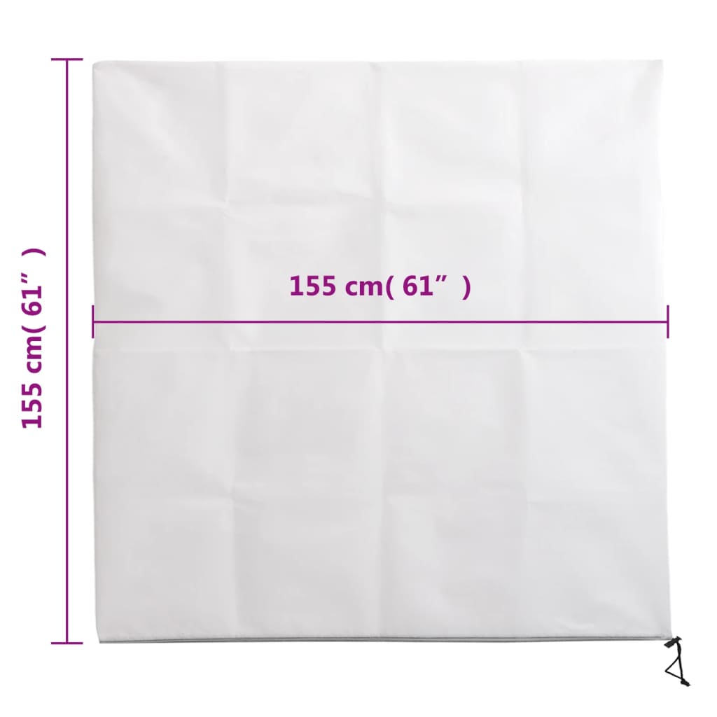 vidaXL Plant Fleece Covers with Zip 2 pcs 70 g/m² 1,55x1,55 m