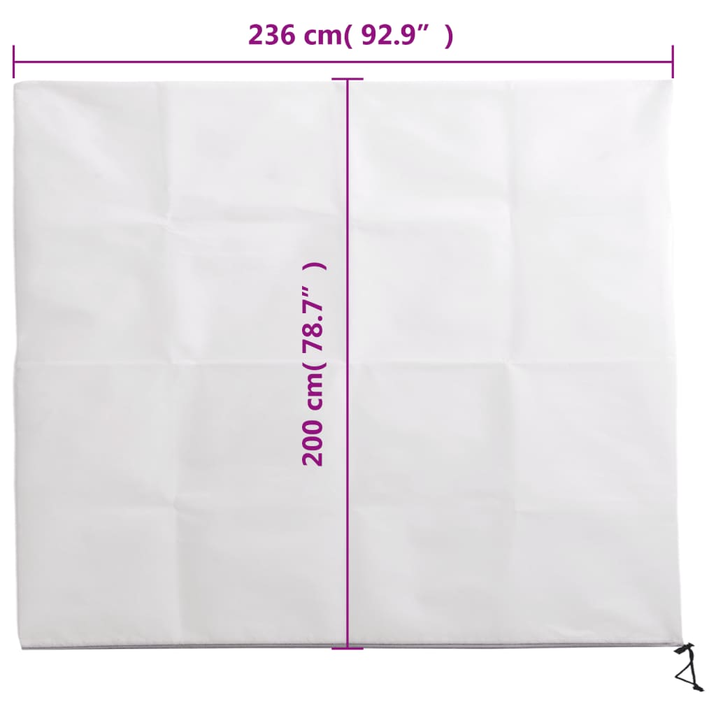 vidaXL Plant Fleece Cover with Zip 70 g/m² 2,36x2 m