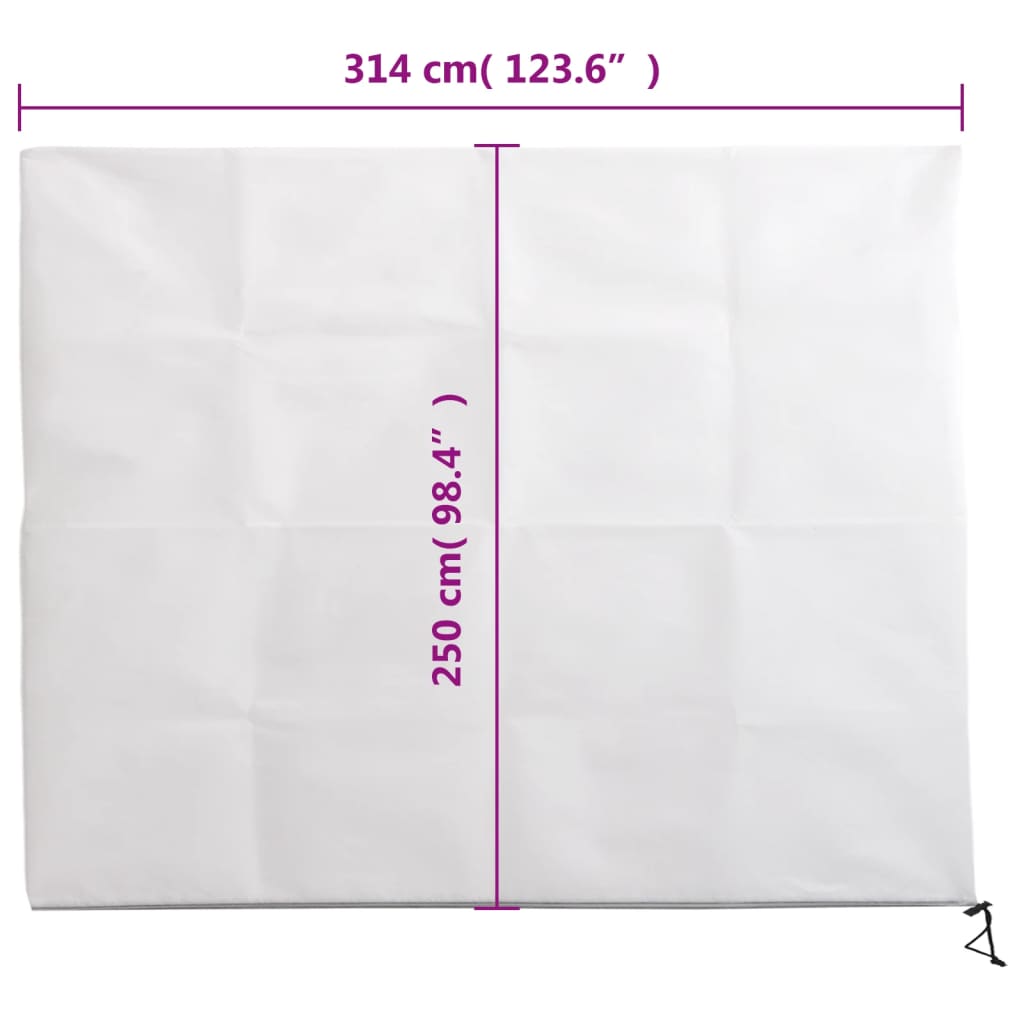 vidaXL Plant Fleece Cover with Zip 70 g/m² 3,14x2,5 m
