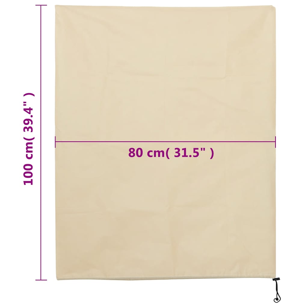vidaXL Plant Fleece Covers with Drawstring 4 pcs 70 g/m² 0,8x1 m