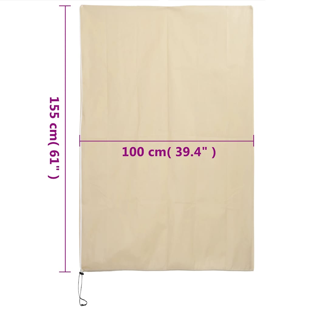 vidaXL Plant Fleece Covers with Zip 2 pcs 70 g/m² 1x1,55 m