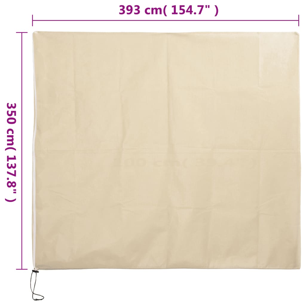 vidaXL Plant Fleece Cover with Zip 70 g/m² 3,93x3,5 m