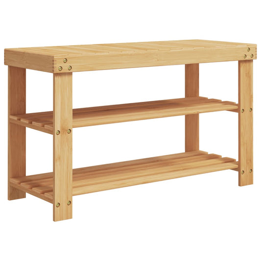 vidaXL Shoe Rack 3-Tier 70x27,5x45 cm Bamboo
