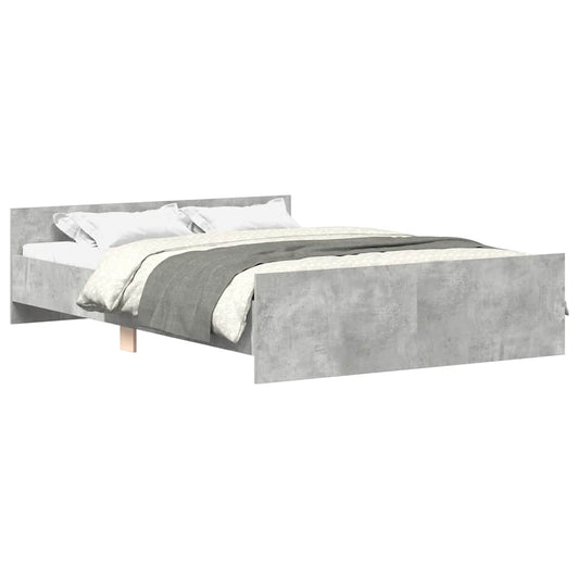 vidaXL Bed Frame without Mattress Concrete Grey 120x200 cm