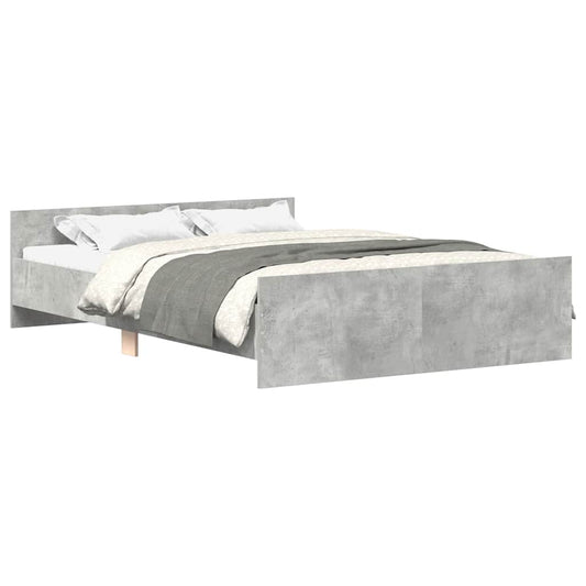 vidaXL Bed Frame without Mattress Concrete Grey 150x200 cm