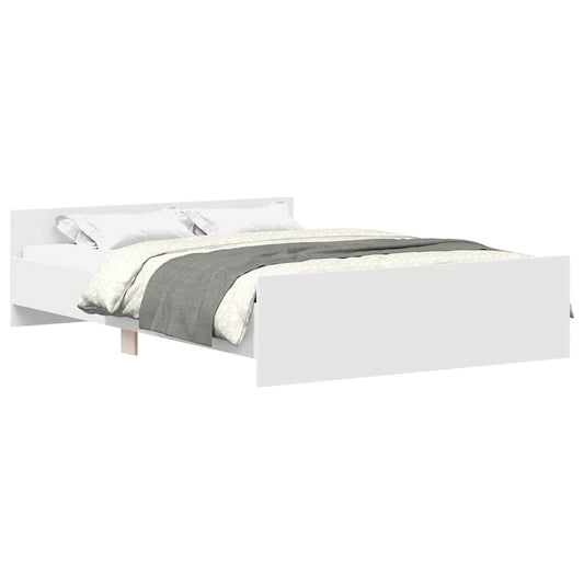 vidaXL Bed Frame without Mattress White 135x190 cm