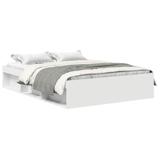 vidaXL Bed Frame without Mattress White 120x190 cm Small Double Small Double